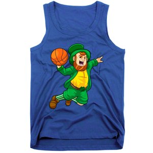 St Patricks Day Leprechaun Basketball Lucky Gift Tank Top