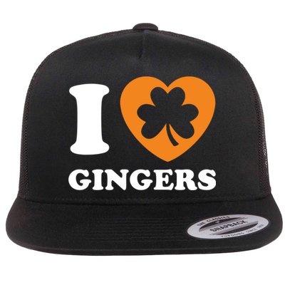 St Patricks Day Ginger Irish Pride I Love Gingers Redhead Flatbill Hat