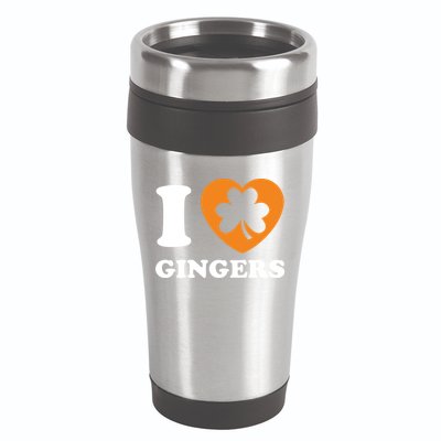 St Patricks Day Ginger Irish Pride I Love Gingers Redhead 16oz Travel Tumbler