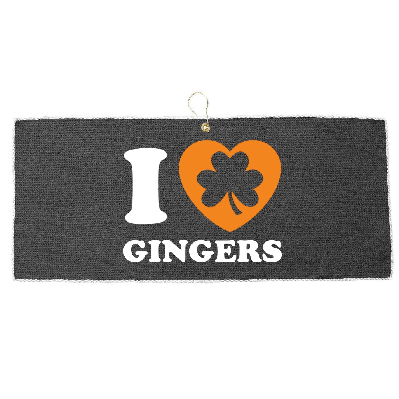 St Patricks Day Ginger Irish Pride I Love Gingers Redhead Large Microfiber Waffle Golf Towel