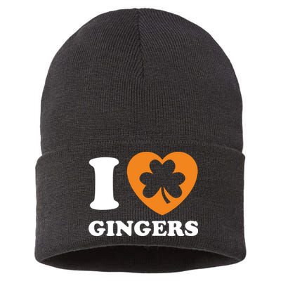 St Patricks Day Ginger Irish Pride I Love Gingers Redhead Sustainable Knit Beanie