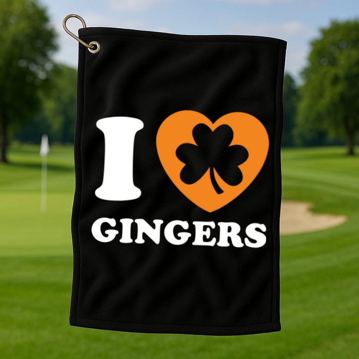 St Patricks Day Ginger Irish Pride I Love Gingers Redhead Golf Towel