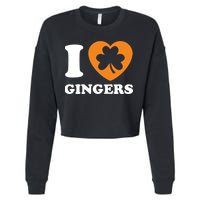 St Patricks Day Ginger Irish Pride I Love Gingers Redhead Cropped Pullover Crew