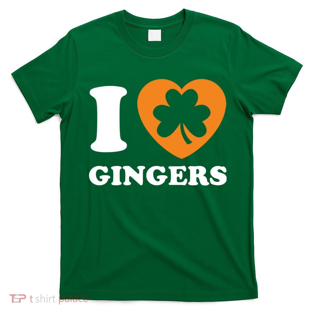 St Patricks Day Ginger Irish Pride I Love Gingers Redhead T-Shirt