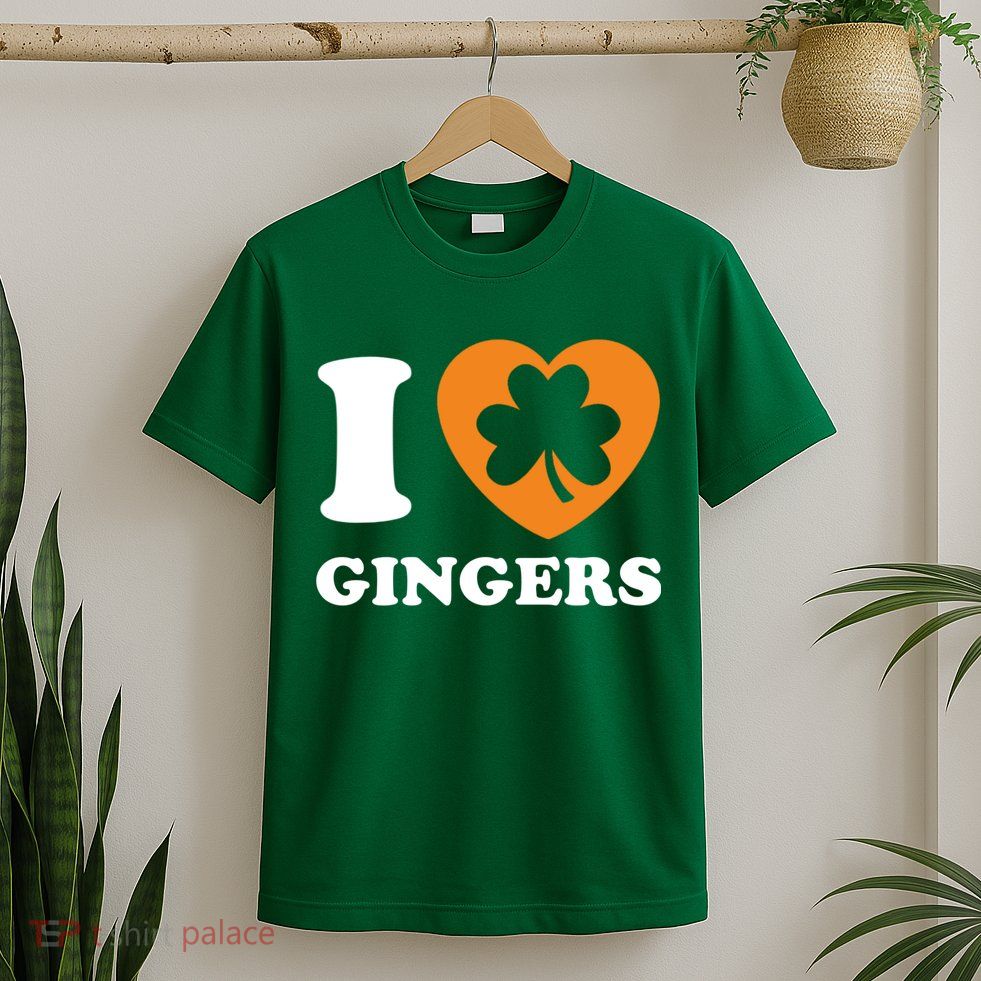 St Patricks Day Ginger Irish Pride I Love Gingers Redhead T-Shirt