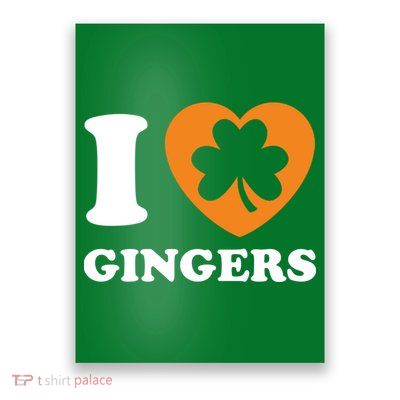 St Patricks Day Ginger Irish Pride I Love Gingers Redhead Poster