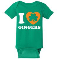 St Patricks Day Ginger Irish Pride I Love Gingers Redhead Baby Bodysuit