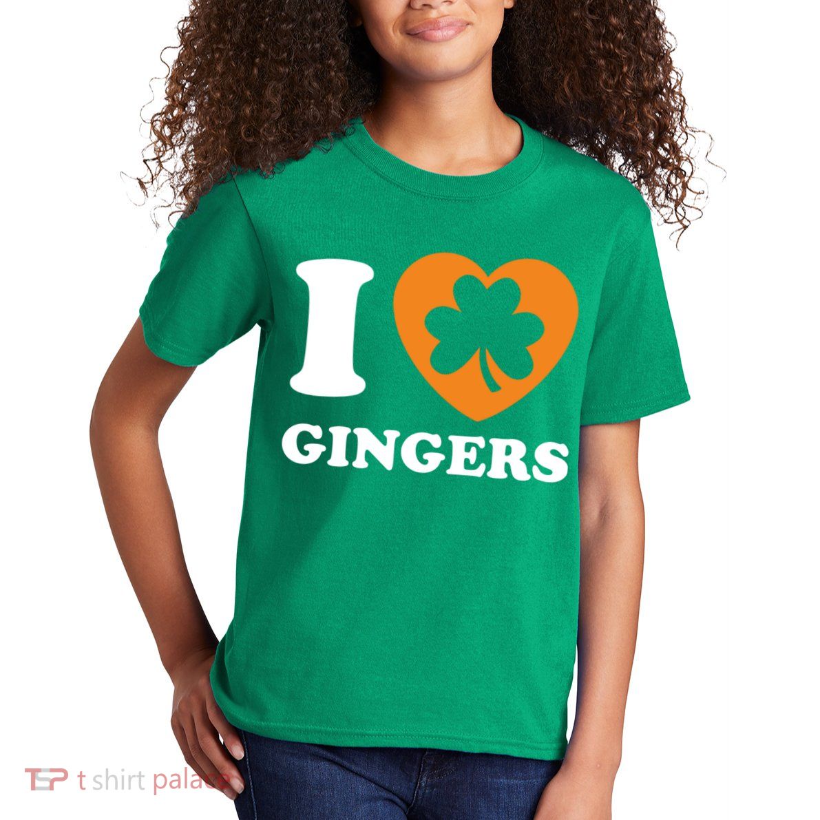 St Patricks Day Ginger Irish Pride I Love Gingers Redhead Kids T-Shirt