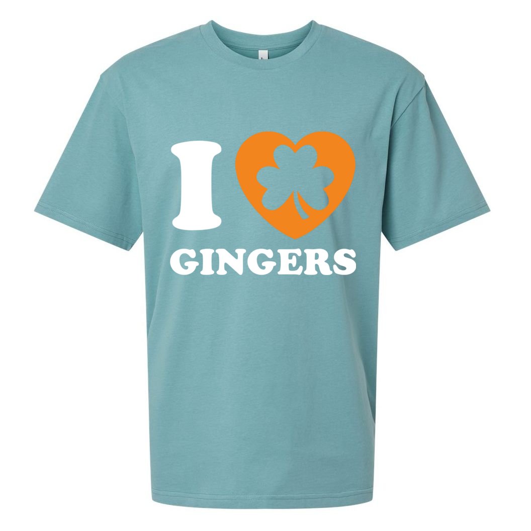 St Patricks Day Ginger Irish Pride I Love Gingers Redhead Sueded Cloud Jersey T-Shirt