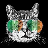 St Patrick's Day Cat Tricks Irish Saint Catty's Shamrock Poster