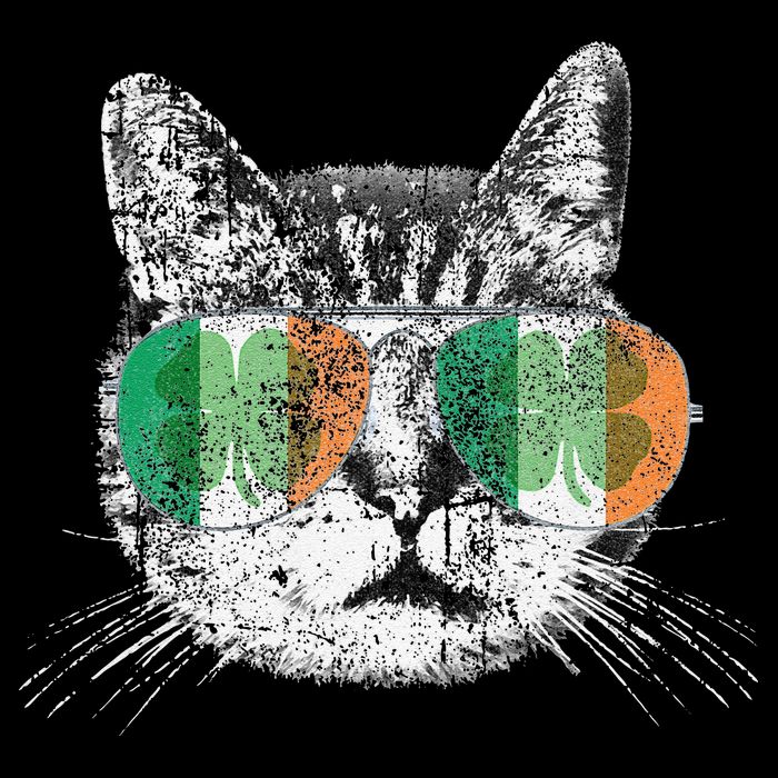 St Patrick's Day Cat Tricks Irish Saint Catty's Shamrock Poster