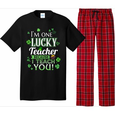 St Patrick's Day Teacher Lucky Because I Teach You Cool Gift Pajama Set