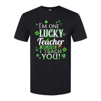 St Patrick's Day Teacher Lucky Because I Teach You Cool Gift Softstyle CVC T-Shirt