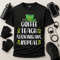 St Patricks Dayeachers Design Foreacher Who Loves Coffee Performance Shirt