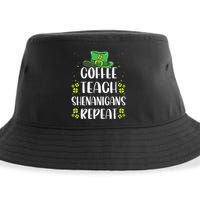 St Patricks Dayeachers Design Foreacher Who Loves Coffee Sustainable Bucket Hat