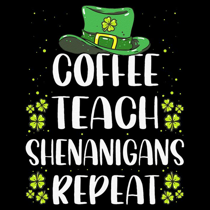 St Patricks Dayeachers Design Foreacher Who Loves Coffee Pom Pom 12in Knit Beanie