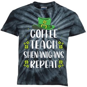 St Patricks Dayeachers Design Foreacher Who Loves Coffee Kids Tie-Dye T-Shirt