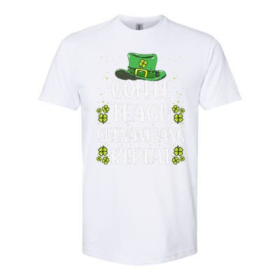 St Patricks Dayeachers Design Foreacher Who Loves Coffee Softstyle CVC T-Shirt