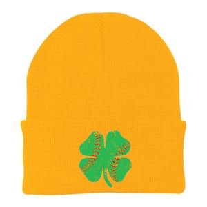 St Patrick's Day Baseball Catcher Pitcher Shamrock Knit Cap Winter Beanie