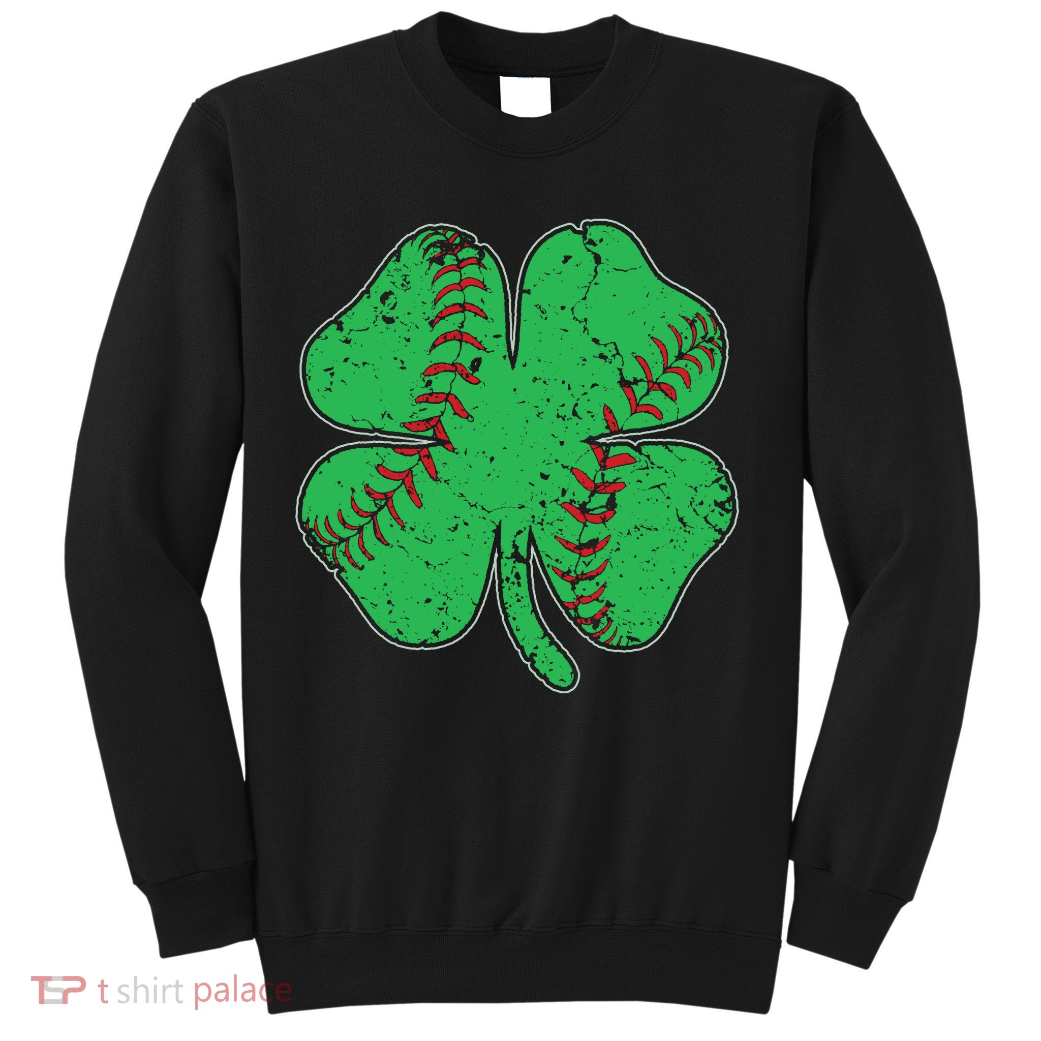 St Patrick's Day Baseball Catcher Pitcher Shamrock Sweatshirt
