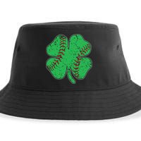 St Patrick's Day Baseball Catcher Pitcher Shamrock Sustainable Bucket Hat