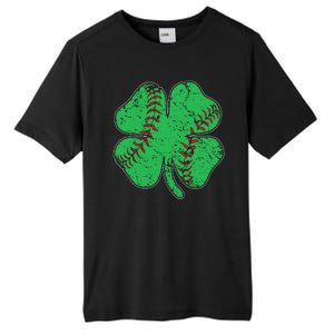 St Patrick's Day Baseball Catcher Pitcher Shamrock Tall Fusion ChromaSoft Performance T-Shirt