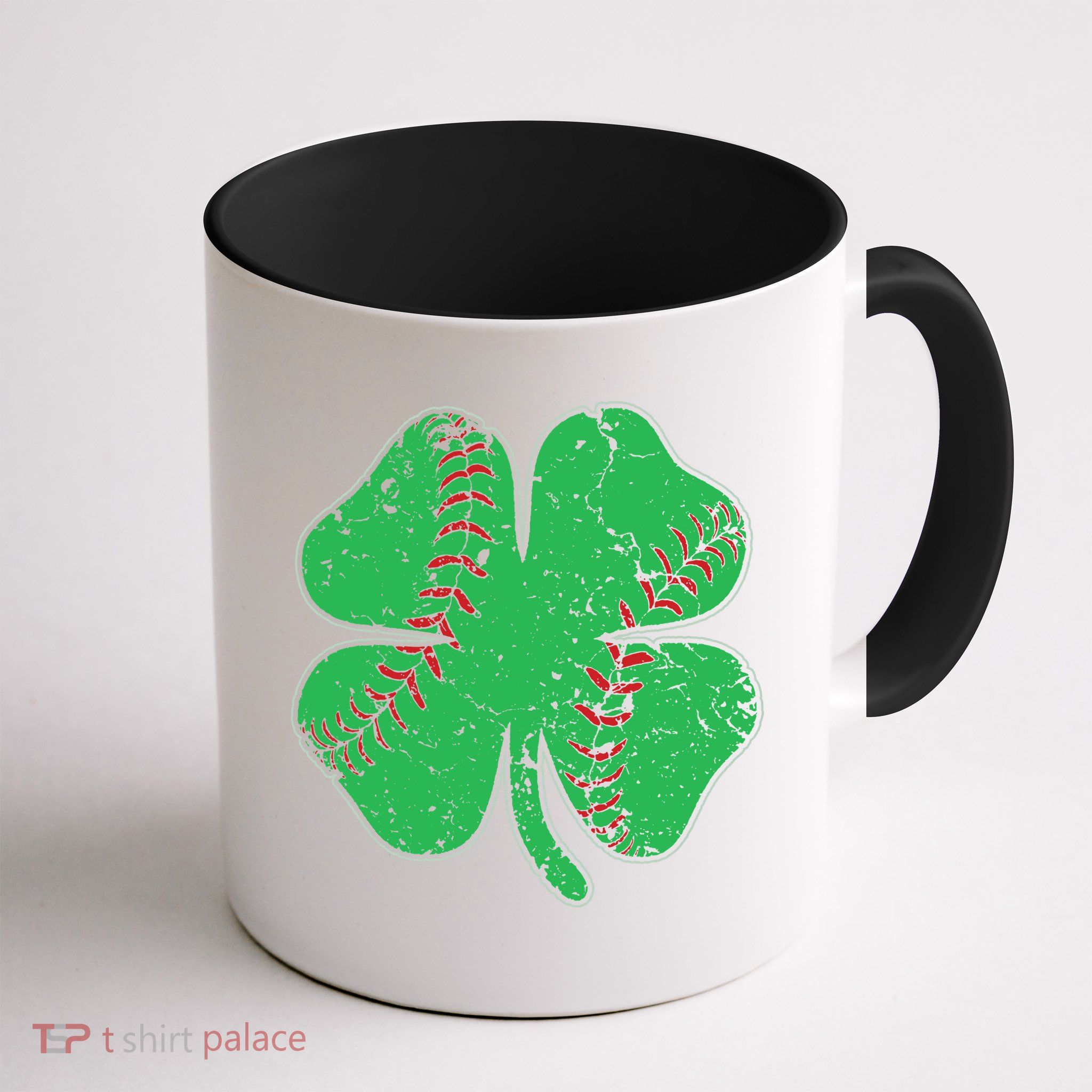 St Patrick's Day Baseball Catcher Pitcher Shamrock Mug