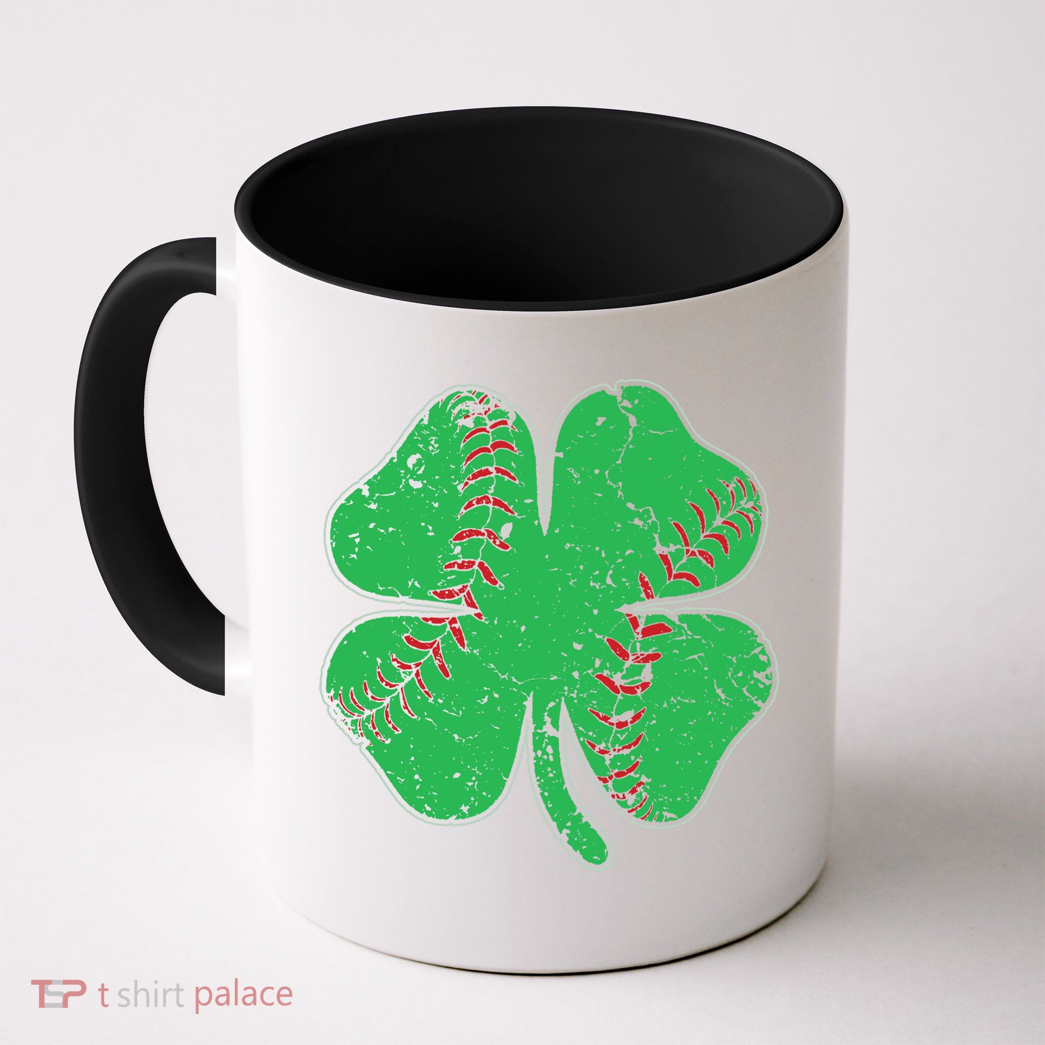 St Patrick's Day Baseball Catcher Pitcher Shamrock Mug
