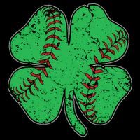St Patrick's Day Baseball Catcher Pitcher Shamrock Drawstring Bag