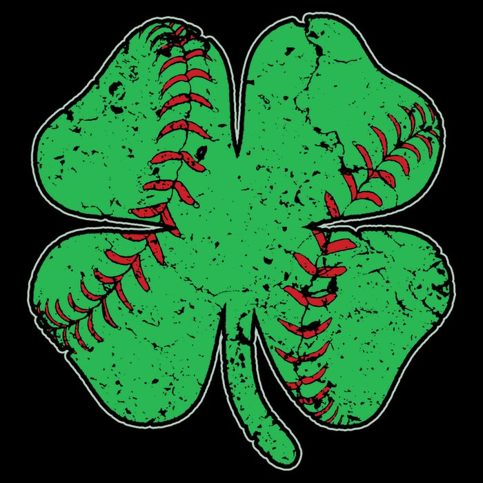 St Patrick's Day Baseball Catcher Pitcher Shamrock Drawstring Bag