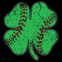 St Patrick's Day Baseball Catcher Pitcher Shamrock Women's Perfect Tri Tunic Long Sleeve Shirt
