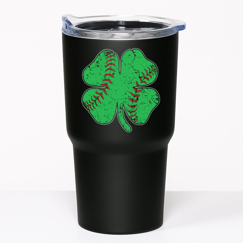 St Patrick's Day Baseball Catcher Pitcher Shamrock Tumbler