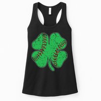 St Patrick's Day Baseball Catcher Pitcher Shamrock Womens Tank Top