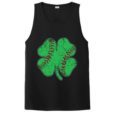 St Patrick's Day Baseball Catcher Pitcher Shamrock PosiCharge Competitor Tank