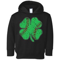St Patrick's Day Baseball Catcher Pitcher Shamrock Toddler Hoodie