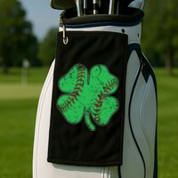 St Patrick's Day Baseball Catcher Pitcher Shamrock Golf Towel