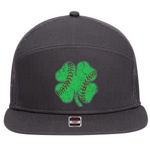 St Patrick's Day Baseball Catcher Pitcher Shamrock 7 Panel Mesh Trucker Snapback Hat