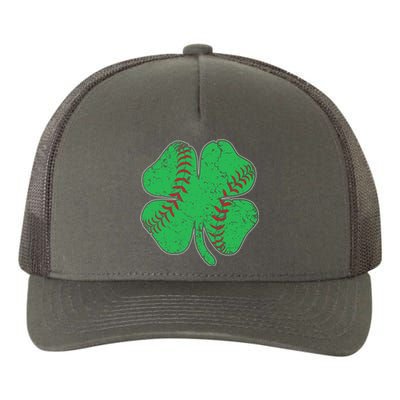 St Patrick's Day Baseball Catcher Pitcher Shamrock Yupoong Adult 5-Panel Trucker Hat