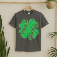 St Patrick's Day Baseball Catcher Pitcher Shamrock T-Shirt