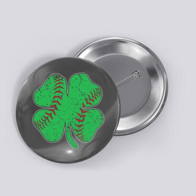 St Patrick's Day Baseball Catcher Pitcher Shamrock Button
