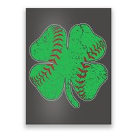 St Patrick's Day Baseball Catcher Pitcher Shamrock Poster