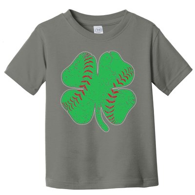 St Patrick's Day Baseball Catcher Pitcher Shamrock Toddler T-Shirt