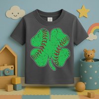 St Patrick's Day Baseball Catcher Pitcher Shamrock Toddler T-Shirt
