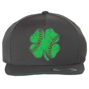 St Patrick's Day Baseball Catcher Pitcher Shamrock Wool Snapback Cap