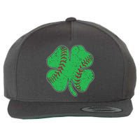 St Patrick's Day Baseball Catcher Pitcher Shamrock Wool Snapback Cap