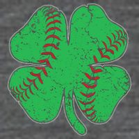 St Patrick's Day Baseball Catcher Pitcher Shamrock Kids T-Shirt