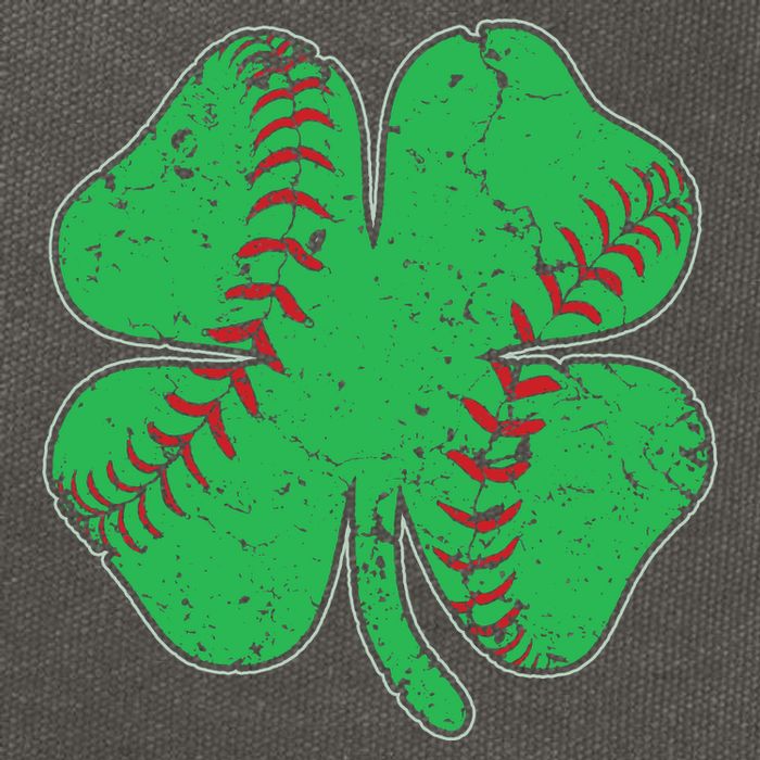 St Patrick's Day Baseball Catcher Pitcher Shamrock Cotton Canvas Backpack