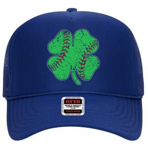 St Patrick's Day Baseball Catcher Pitcher Shamrock High Crown Mesh Back Trucker Hat