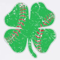 St Patrick's Day Baseball Catcher Pitcher Shamrock Garment-Dyed Sweatshirt