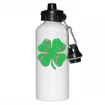 St Patrick's Day Baseball Catcher Pitcher Shamrock Aluminum Water Bottle